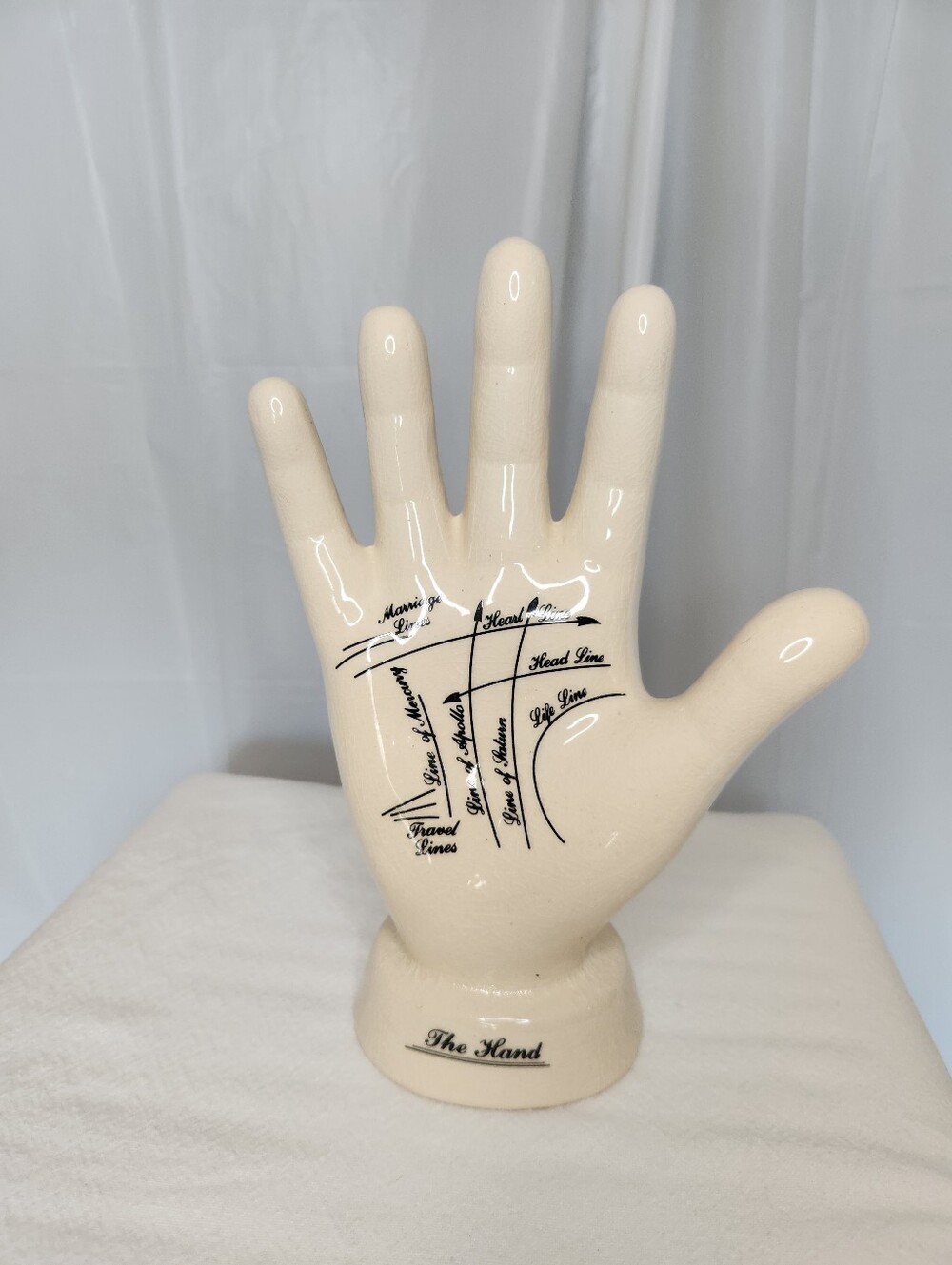 Vintage Style Ceramic Palmistry Hand Fortune Teller Decor